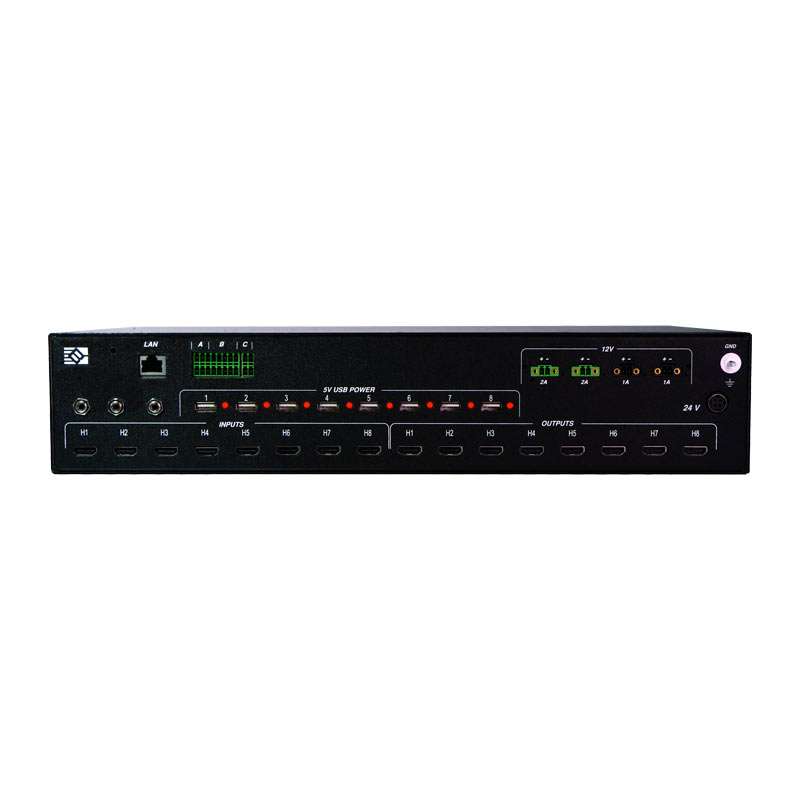 18G 4K HDMI Matrix Switcher with Control Audio Processor